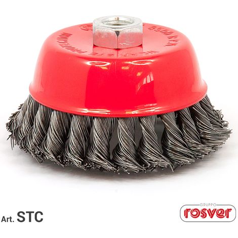 Spazzola a Tazza Mazzetti Ritorti - Rosver - STC D.65 F.M14 Acciaio - Conf.1pz