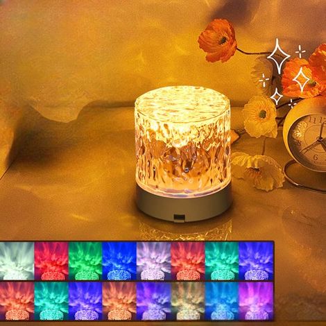 Projecteur d'ambiance Aurores Boréales, 16 couleurs, télécommande et écran tactile, veilleuse avec effet vagues, éclairage d'ambiance pour dormir (1/5)
