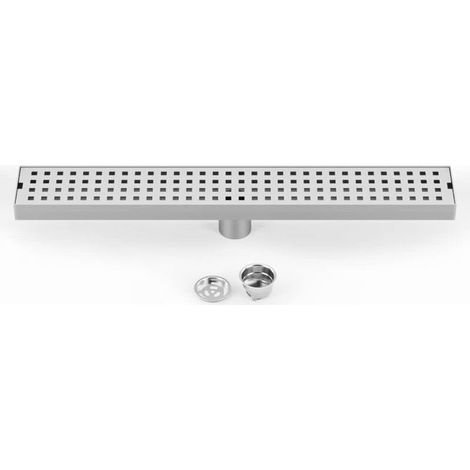 50cm Shower Drain, Stainless Steel Shower Drain, Floor Drain for Tiled Bathroom, with Deodorizer and Hair Filter (1/5)