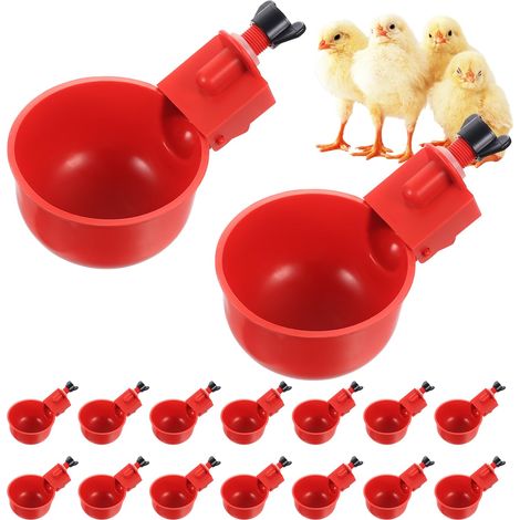 Lot de 16 abreuvoirs automatiques pour Poules Canards Oiseaux oies pour jardin (1/5)