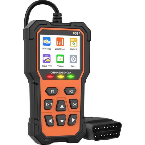 Strumento diagnostico OBD2 [Aggiornamento] di - Lettore di codici di controllo motore con reset, predisposizione I/M, modalità 6/8 - Lettore di codici diagnostici OBDII/EOBD per auto - Adatto per - (V (1/5)