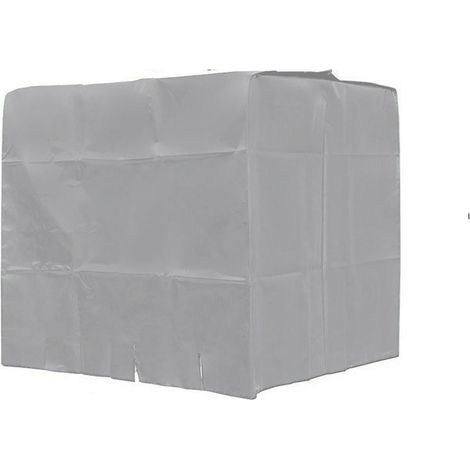 Bâche de réservoir d'eau, Bâche Couverture Réservoir IBC pour Cuve 1000L, Capôt de Protection Container Citerne Eau, Anti-poussière Anti-UV Anti-Pluie, 120x100x116cm (argent) (1/2)