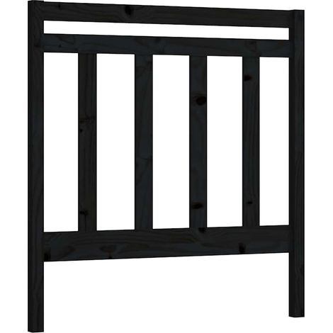 Maison Exclusive - Cabecero de cama madera maciza de pino negro 9 (1/5)