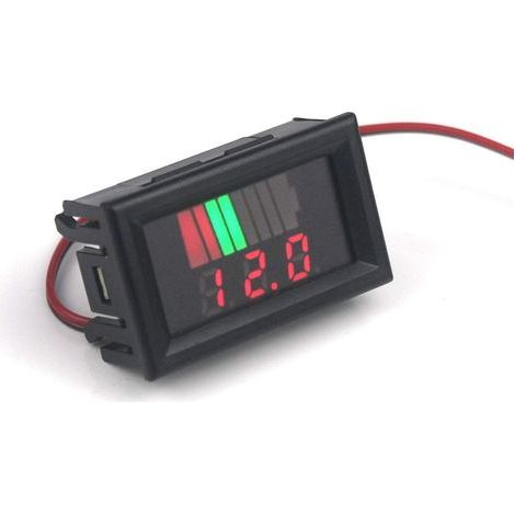 (Rouge)Jauge 12V 60V de Batterie de mètre de Tension de Moto de Marine de Moto de LED Digital de Digital (1/5)