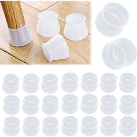 24 pièces Silicone chaise capuchon pied capuchon Silicone coussin chaise Table maison canapé anti-rayures housse de protection (1/5)