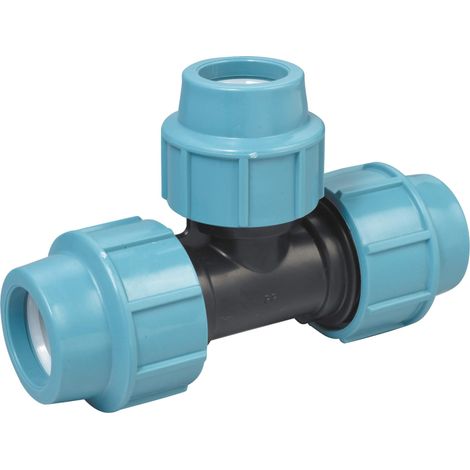 Raccord Compression Jardibric PN16 en Polypropylène Té Réduction Ø20/25/25