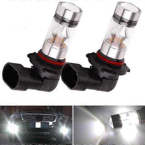 2 ampoules LED 9005 HB3 6000K 100W 2323 pour projecteurs antibrouillard, blanches (1/5)