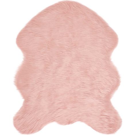 Maison Exclusive - Alfombra de de oveja sintética TAFALLA Rosa 50