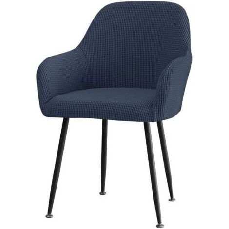 Housse de chaise avec accoudoirs, 2 pièces, housse de fauteuil extensible jacquard antidérapante, housse de chaise scandinave pour salle à manger, cuisine, salon (1/4)