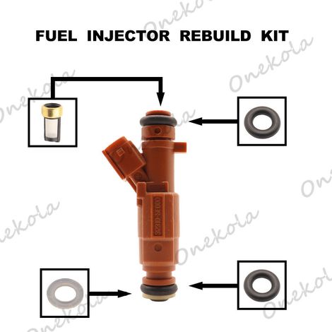Fuel injector repair kit, seal and filter compatible with Hyundai Elantra, Kia Cerato 35310-2E000 (1/2)