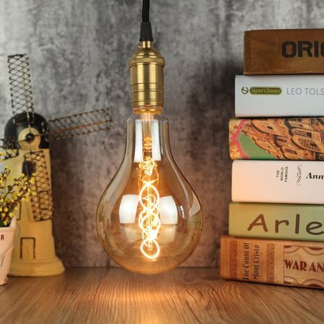 Vintage E27 4W dimmbare spiralförmige LED-Glühbirne A110 für dekoratives Zuhause (1/5)