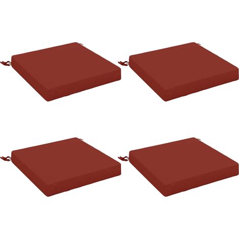 Coussins de siège 4 pièces SOEST 4 pc 100 % polyester Rouge vidaXL