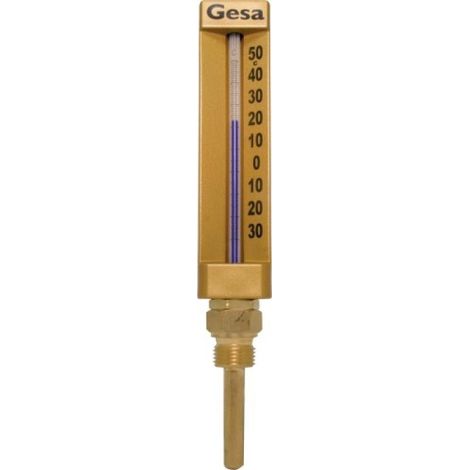Thermomètre type 34 equerre 0/120°C - 63 mm - DISTRILABO