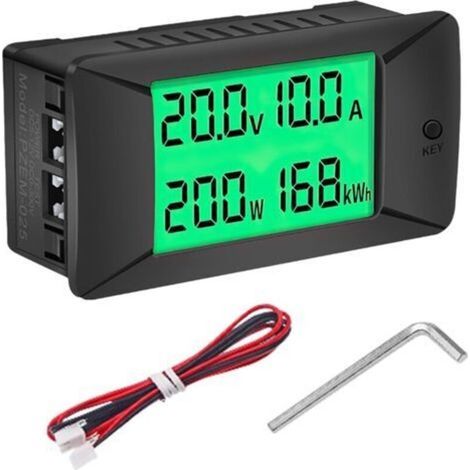 Digital Ammeter Voltmeter, PZEM-025 DC Electric Meter Voltmeter Battery Tester Wattmeter 0300A/300V (50A) (1/5)