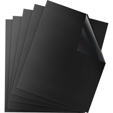 Tapete para barbacoa, hojas de 40 x 33 cm, juego de 5, reutilizable y lavable, antiadherente, para uso en exteriores, apto para hornos, parrillas de carbón, gas y eléctricas. (1/4)