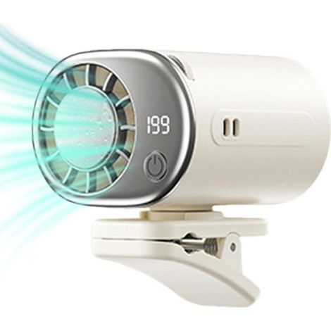 Petit Ventilateur de Bureau,Affichage Numérique LED Rechargeable Ventilateur à Clipser au Lit Pour Hommes,Femmes,Jeunes,Adolescents,Adultes,Camping,Voyages,Road Trip,Plage,Chantier (1/5)