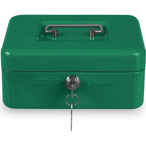 AMIG Coffret à monnaie 2153 300 x 240 x 90 mm Acier Vert (1/3)