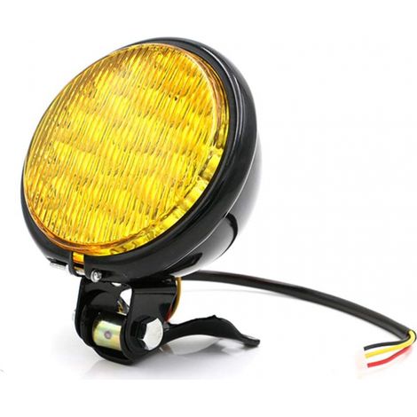 Faro LED retro universal para motocicleta, 35W, 12V CC, para scooter, foco redondo. (1/2)
