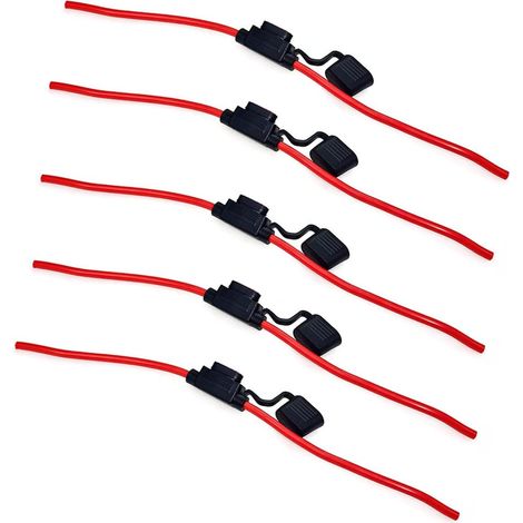Automobile Car Truck Online 12 AWG Waterproof Fuse Holder for Standard Blade Type Standard Fuse (Pack of 5) (1/5)
