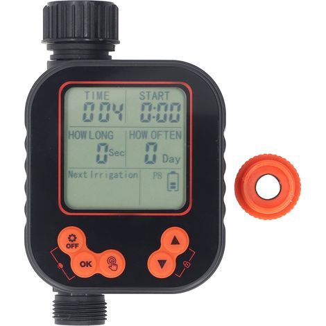 Automatic Watering Timer G3/4, Female Thread, Programmable LCD Display, Digital Irrigation Water with Rain Sensor for Tap (1/5)