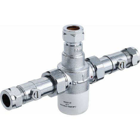 Bristan Commercial MT503 Thermostatic Mixing Valve with Isolation 15mm - Chrome (1/2)