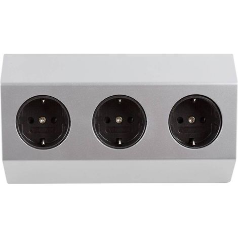 Heitronic 500071 Multipresa Bianco, Argento 1 pz. (1/5)