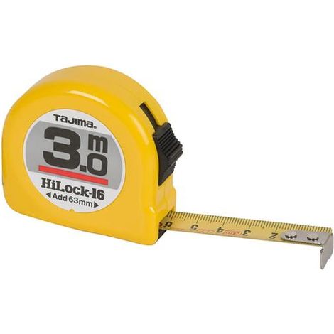 Flexómetro Hi-Lock cinta 16mm Tajima - 3 metros