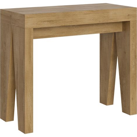 Consolle allungabile da parete 10 Posti NAXY SMALL Quercia Natura (1/5)