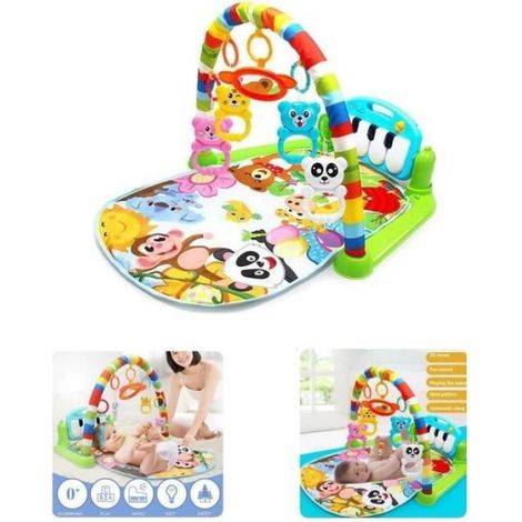 Tapis D Éveil Bébé - Jouet Éducatif Musical avec Piano et Activités Sensorielles - Pour Développement Cognitif et Motricité Fine - 1 Pièce