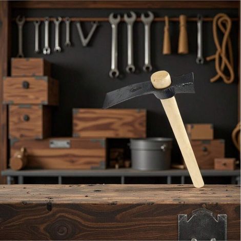 [Résistant aux anti-dessicants] Martillo à la mangue de bois, outil de démolition multifonction, cabezal en acier engrosado, idéal pour la construction, l'exploitation minière et la restauration d'urg (1/4)
