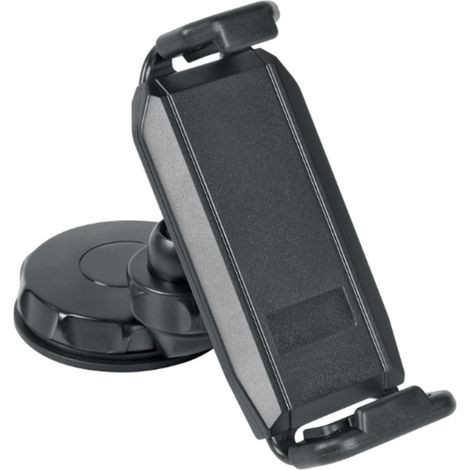 LAMPA - PORTA TELEFONO PROFESSIONALE A VENTOSA TWIST 3 PER AUTO - REGOLABILE IN PLASTICA RESISTENTE NERA - MONTAGGIO SU CRUSCOTTO O PARABREZZA