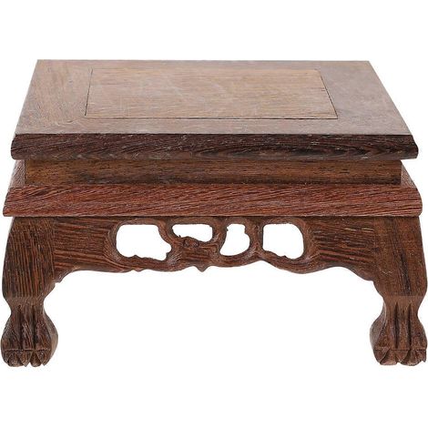 1 pot de fleurs en palissandre et wengé, socle de rangement, ornement artisanal de style chinois (1/3)