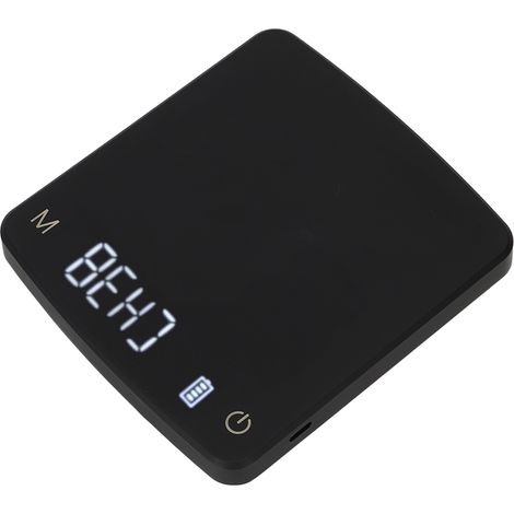 Kleine digitale Küchenwaage für Filterkaffee, wiederaufladbar, mit automatischem Timer, 2 kg/0,1 g (1/5)