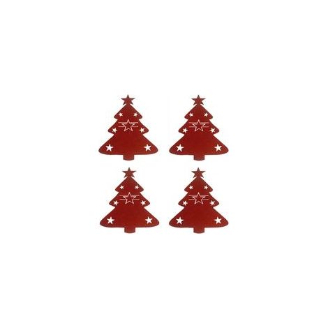 12 Pièces Porte-Couverts Sapin De Noël Titulaire D'Couverts Poche Coutellerie Sac De Vaisselle Décoration De Table Noël (1/4)