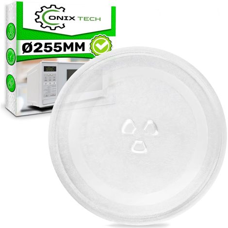 1 Plateau Micro Onde Verre 25,5 Cm 3 Pieds Fixation Compatible Daewoo Galanz (1/5)