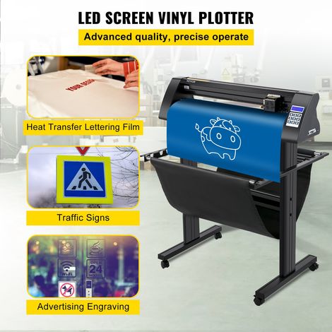 Plotter de Découpe Vinyle 870 mm Traceur de Coupe, Machine de Découpe Vinyle avec Logiciel Signmaster Support de Sol, Coupe-Vinyle… (1/5)