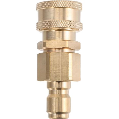 2pièces Adaptateur De Raccord De Tuyau Pour Nettoyeur Haute Pression Coupleur Robuste Raccord Pivotant Installation Facile Pour Lavage De Voiture Nettoyage De Jardin (1/5)