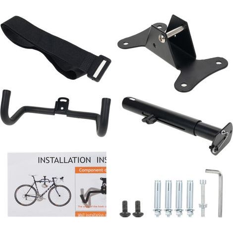 Support vélo mural réglable - Porte-vélo pliable aluminium (charge 25kg) - Pour garage/maison (1/5)