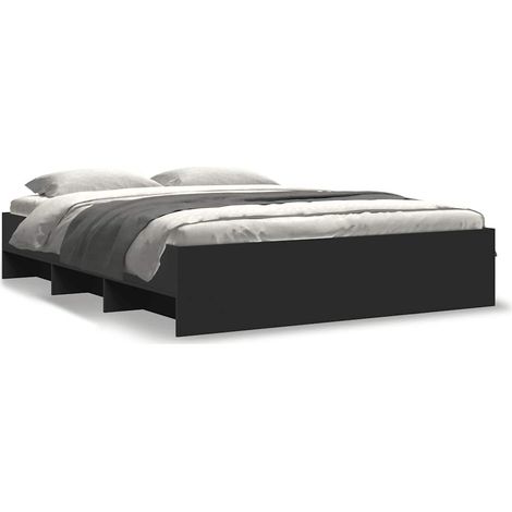Maison Exclusive - Estructura de cama sin colchón negro 160x200 c (1/5)