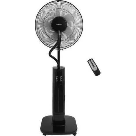 Oceanic Ventilatore a pié con nebulizzatore nero 70 W 40 cm