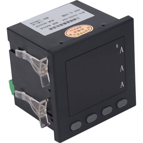 Compteur de courant triphasé 220 V à affichage numérique LED, ampèremètre programmable intelligent