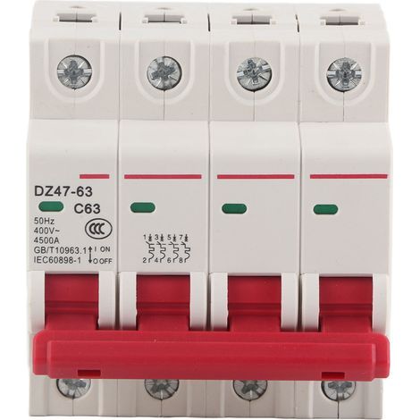 Disjoncteur/sectionneur photovoltaïque DC 4P 63A DZ47-63 avec protection solaire (1/5)