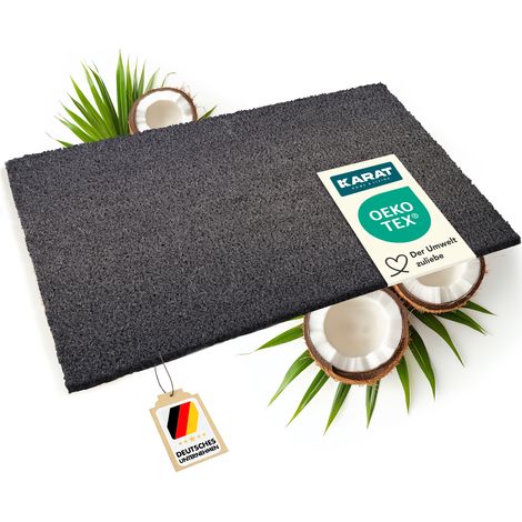 Paillasson en Noix de Coco, Fibres de Coco Antidérapantes Gris 17 mm 100 x 300 cm