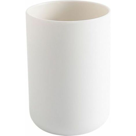 Gobelets à dents, porte-brosses à dents de salle de bain, tasses, gobelets en plastique(Blanc) (1/5)