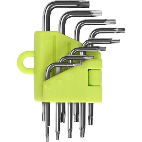 YMYNY Torx L-Key, 8-Piece Torx Allen Key Set, Star Screwdriver T5 T6 T7 T8 T9 T10 T15 T20, Wrench Sets Hand Tools Torx Allen Key (1/4)