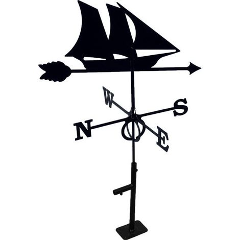 Girouette Bateau Grand Modèle + Support Universel