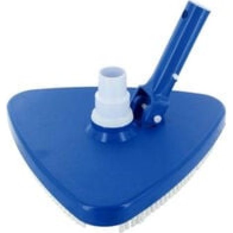 Brosse d'aspirateur triangulaire complète, adaptée aux piscines, tête d'aspiration triangulaire bleue, interface : 1,5 pouces (1/5)
