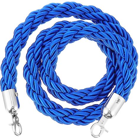 Corde de barrière de 1,5 m pour la gestion des files d'attente à l'hôtel des expositions de l'aéroport-150X3cm-Blue