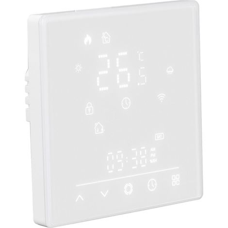 Thermostat Connecté Chauffage Électrique Interrupteur de Régulation de Température pour Maison 16A 95-240V AC Blanc (1/5)