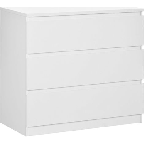 White Three-Drawer Chest for Stylish Storage and Organization in Any Room